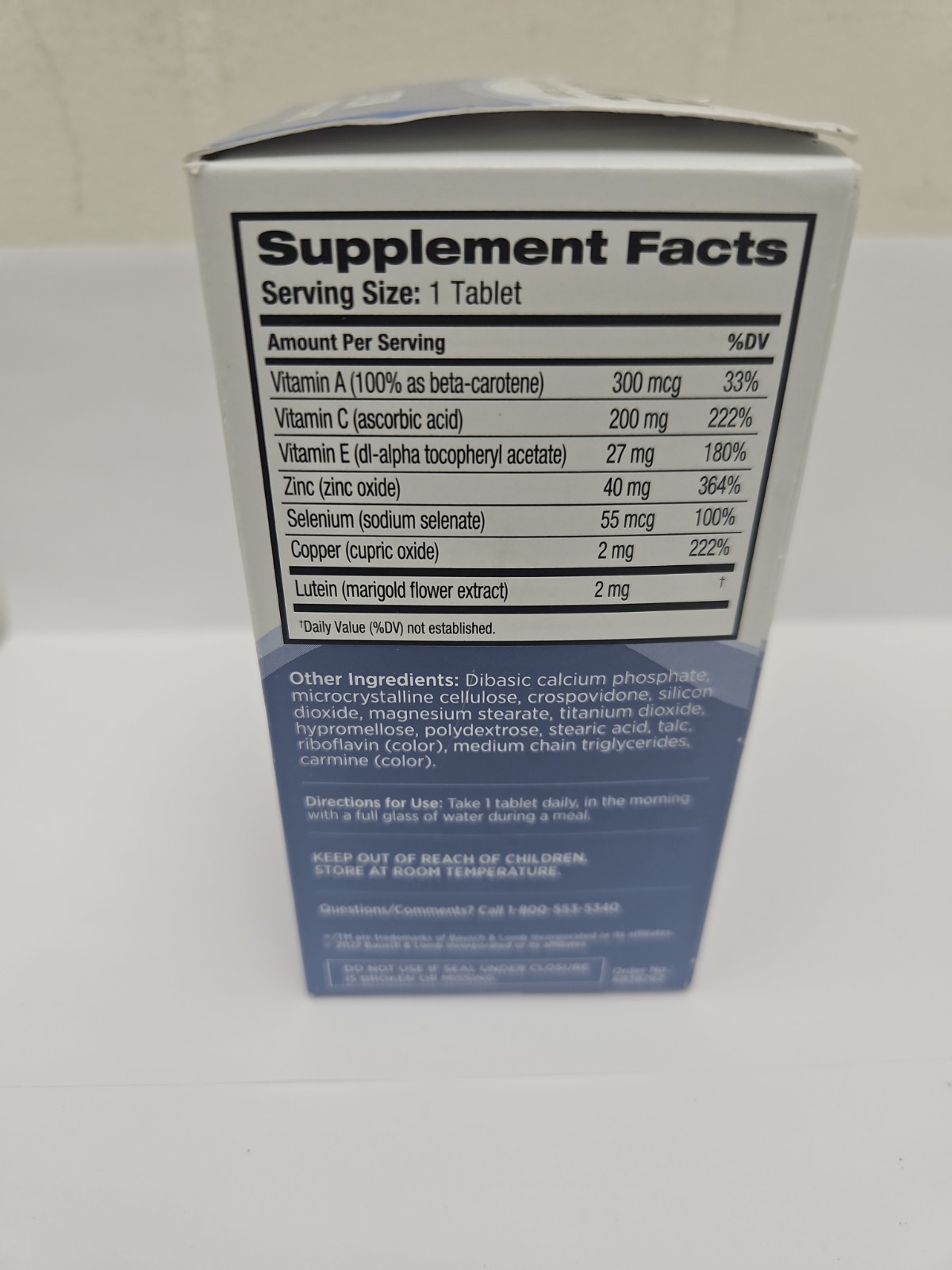 (1) Bausch + Lomb Ocuvite Eye Supplement with Lutein 120 Ct Exp. 12/2026 (A15)