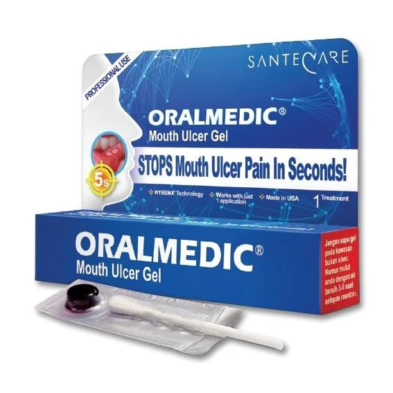 3 Packs Oralmedic Mouth Ulcer Gel 1 Treatment Fast Pain Relief