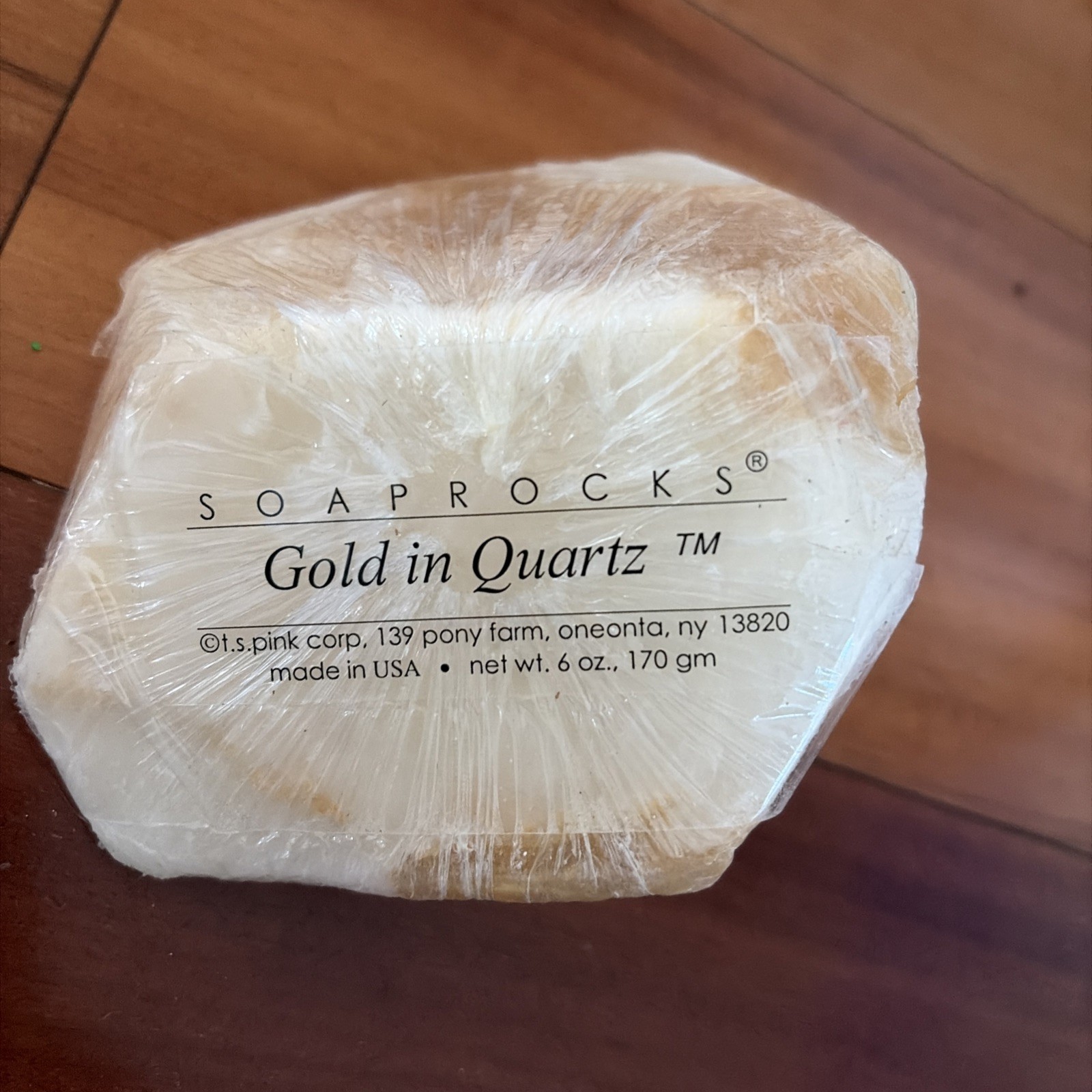 SoapRocks SOAP ROCK 6 oz. Mineral Crystal Birthstone Gemstone Gold In Quartz