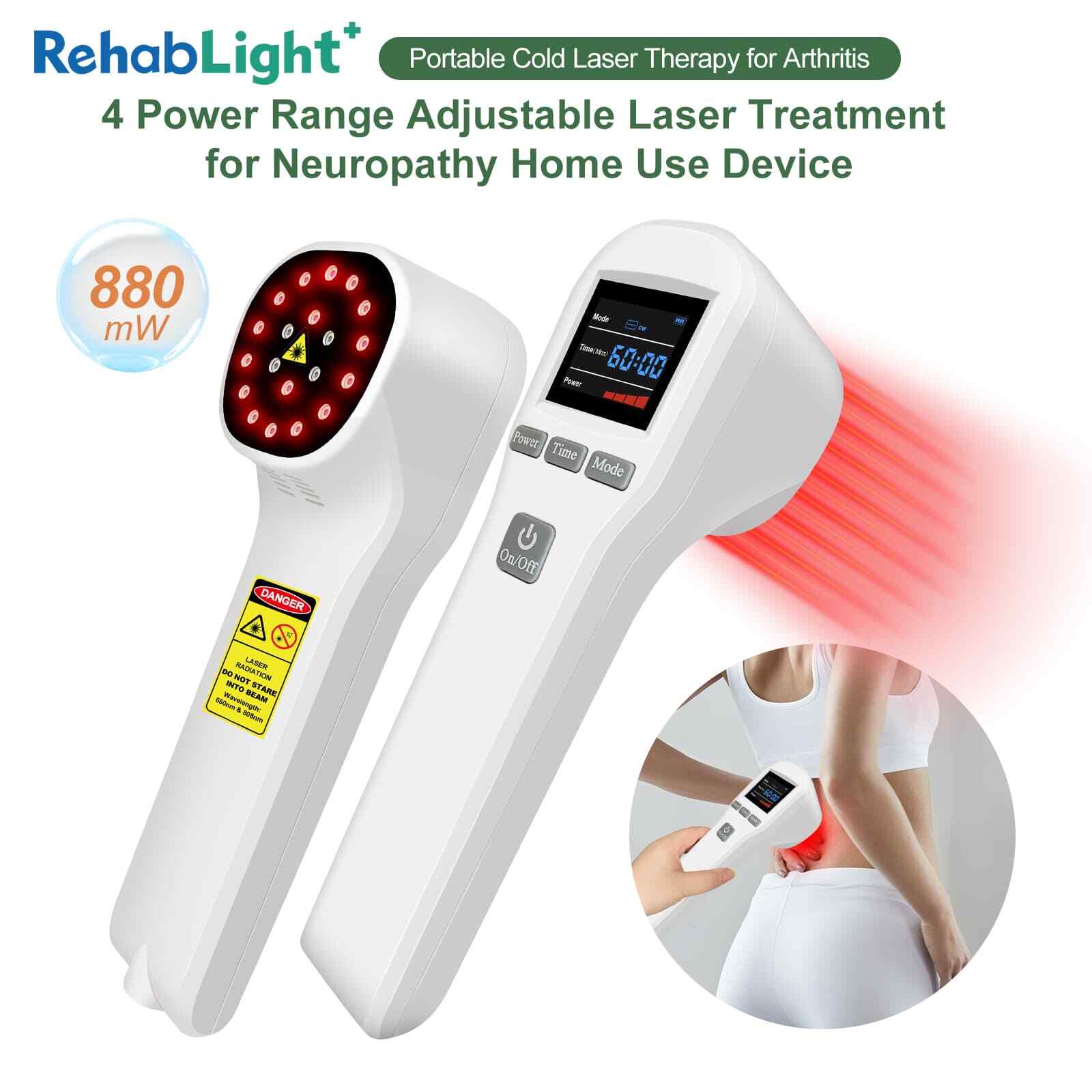880mW Cold Laser Therapeutic Photobiomodulation for Myofascial Pain Syndrome