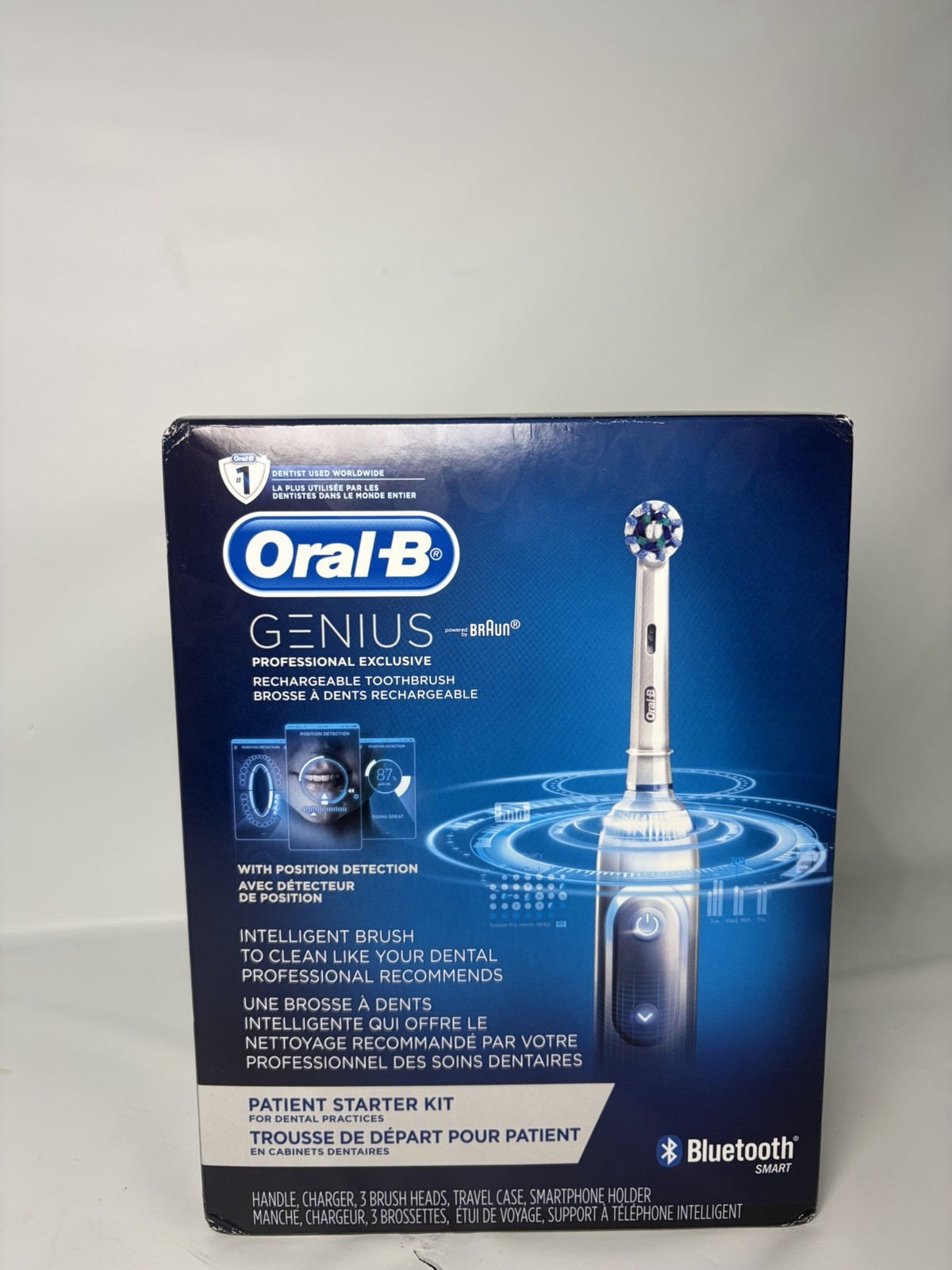 Oral B Genius Patient Starter Kit Rechargeable Electric Tooth brush Blue Tooth