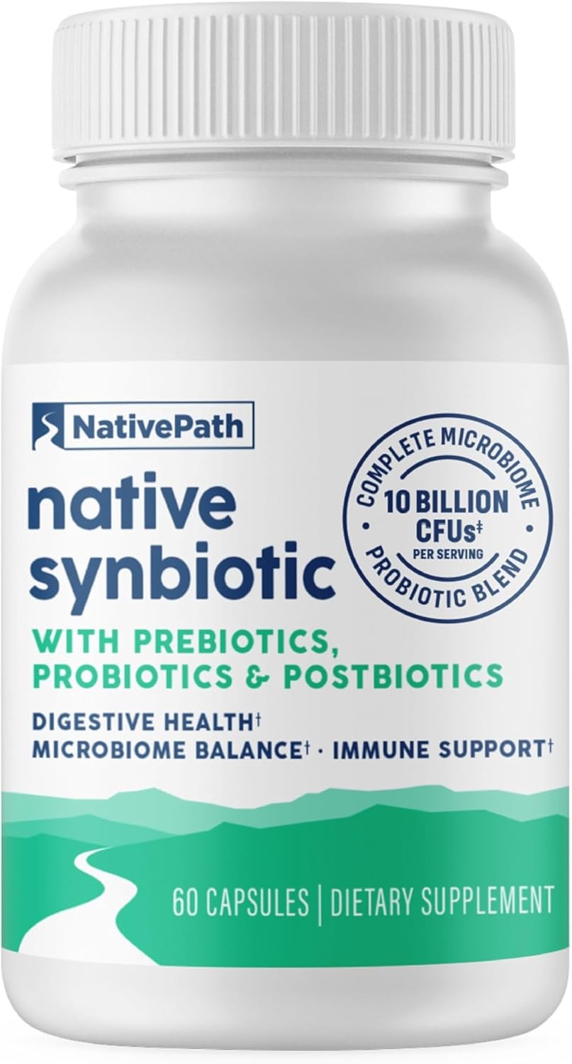 NativePath Complete Synbiotic – Pre, Pro & Postbiotic 3-in-1 for Gut Health &
