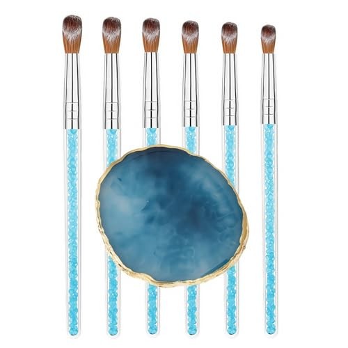 7 Multi-Size Nail Art Brush Set Nail Art Tool Set Resin Palette For DIY Makeup