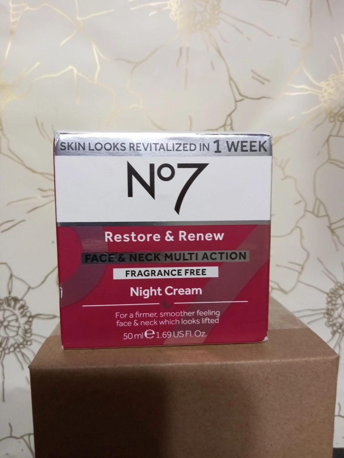 No7 Restore & Renew Multi Action Face & Neck Night Cream,1.69oz New & Sealed ￼