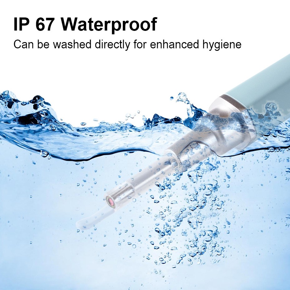 Smart Visual Ear Spoon Kit 5MP IP67 Waterproof HD Ear Inspection Otoscope Camera