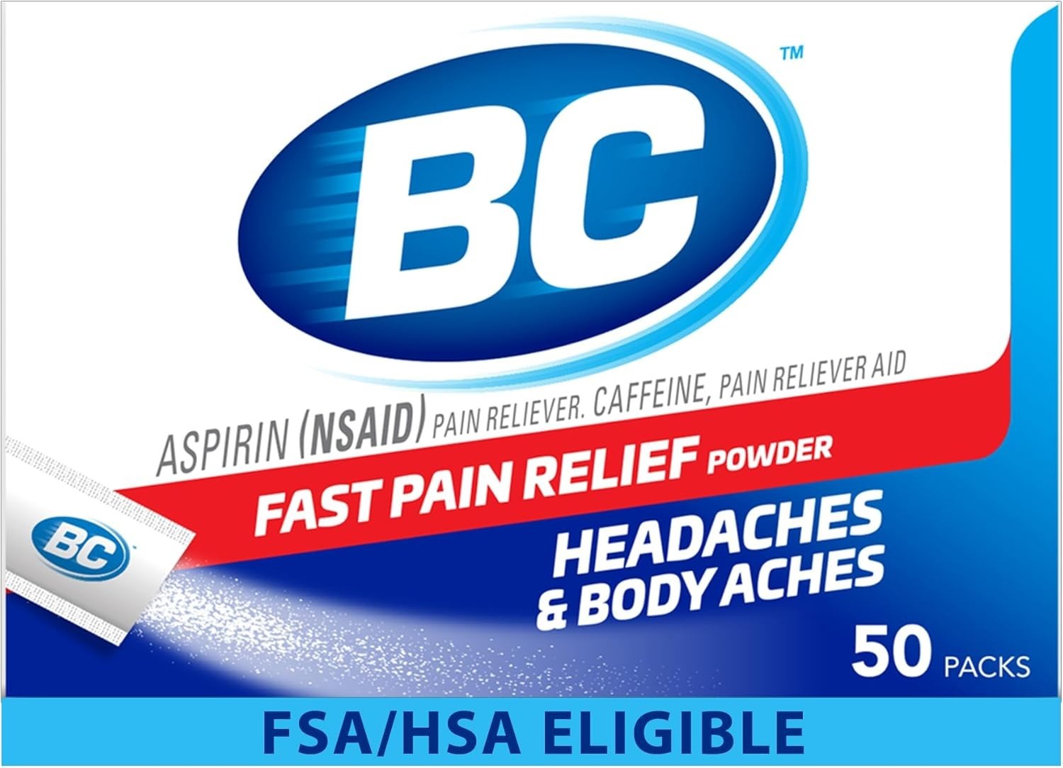 BC Powder Original Strength Pain Reliever, Aspirin Dissolve Packs