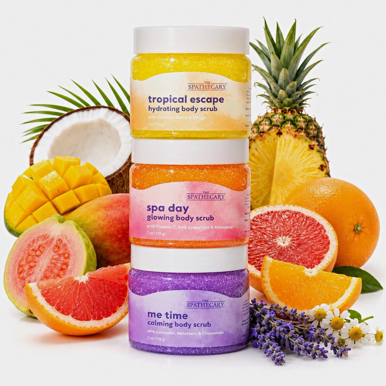 The SpathEcarY Tropical Escape Spa Day Me Time Hydrating Body Scrub Set 7 oz
