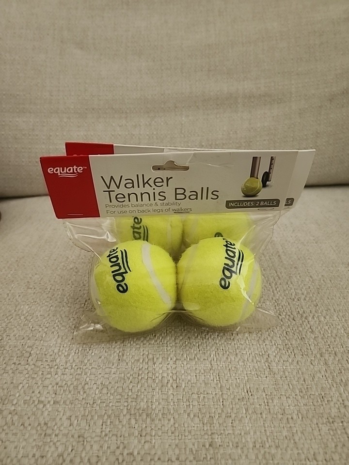 4 Walker Tennis Balls – Yellow (2 Pairs) – New