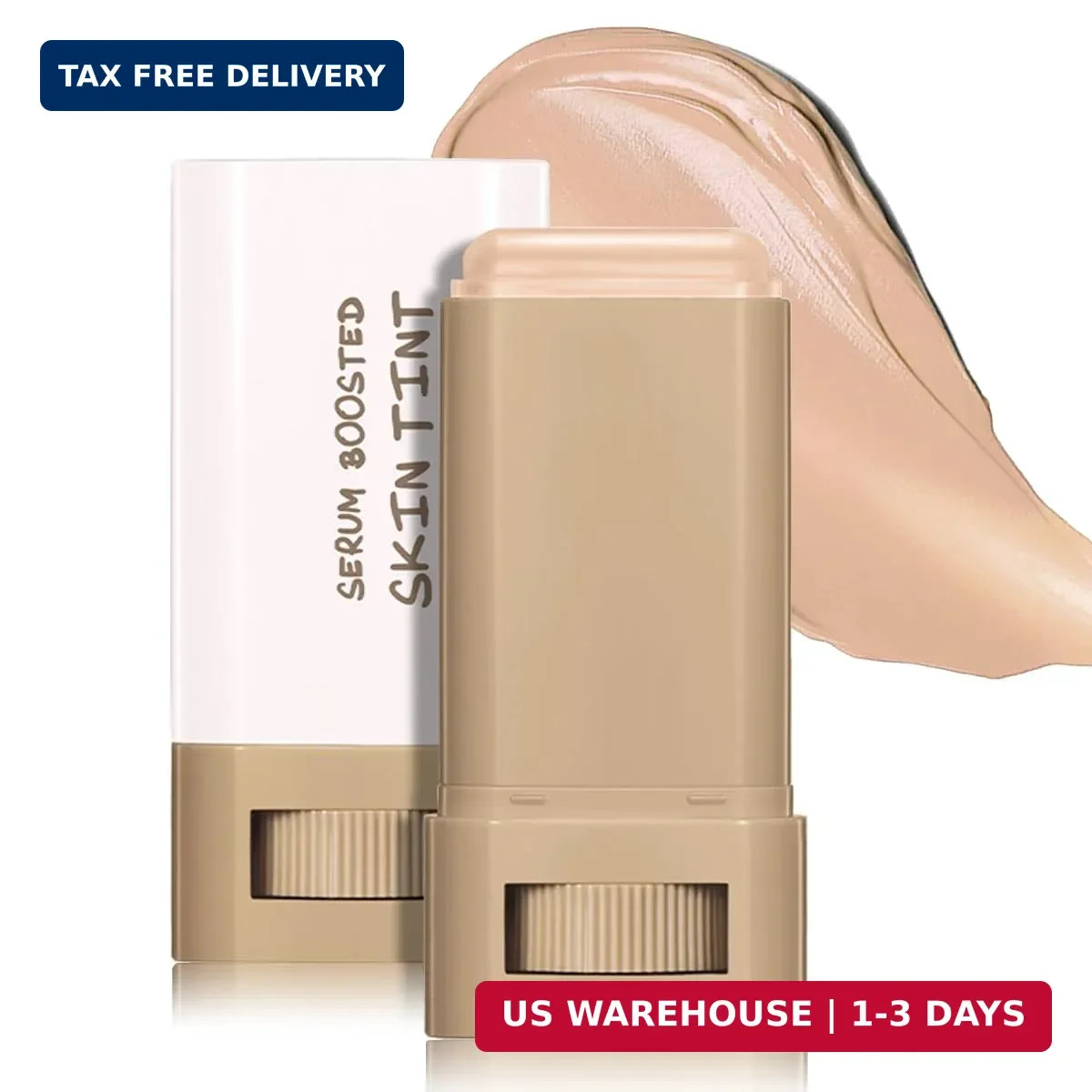 6 Colors Foundation Stick Beauty Balm Serum Boosted Skin Tint, Long-Lasting Cove