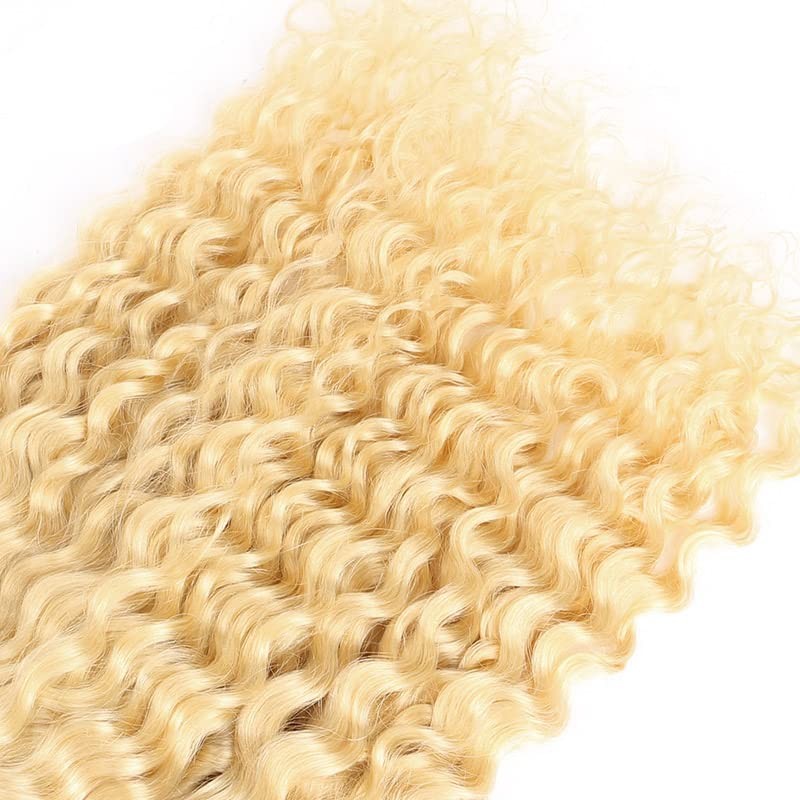 Younghann 30 32 34 Inch Blonde Human Hair Bundles Color 613 Deep Wave Bundles