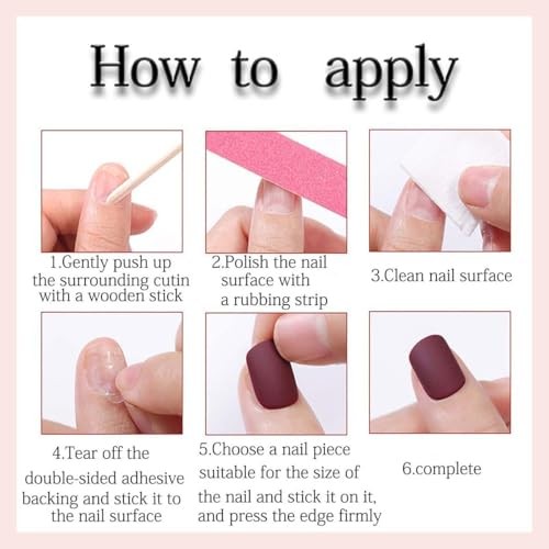 9 Colors French Tip Press on Nails Short Almond Fake Nails French Nails Style-8
