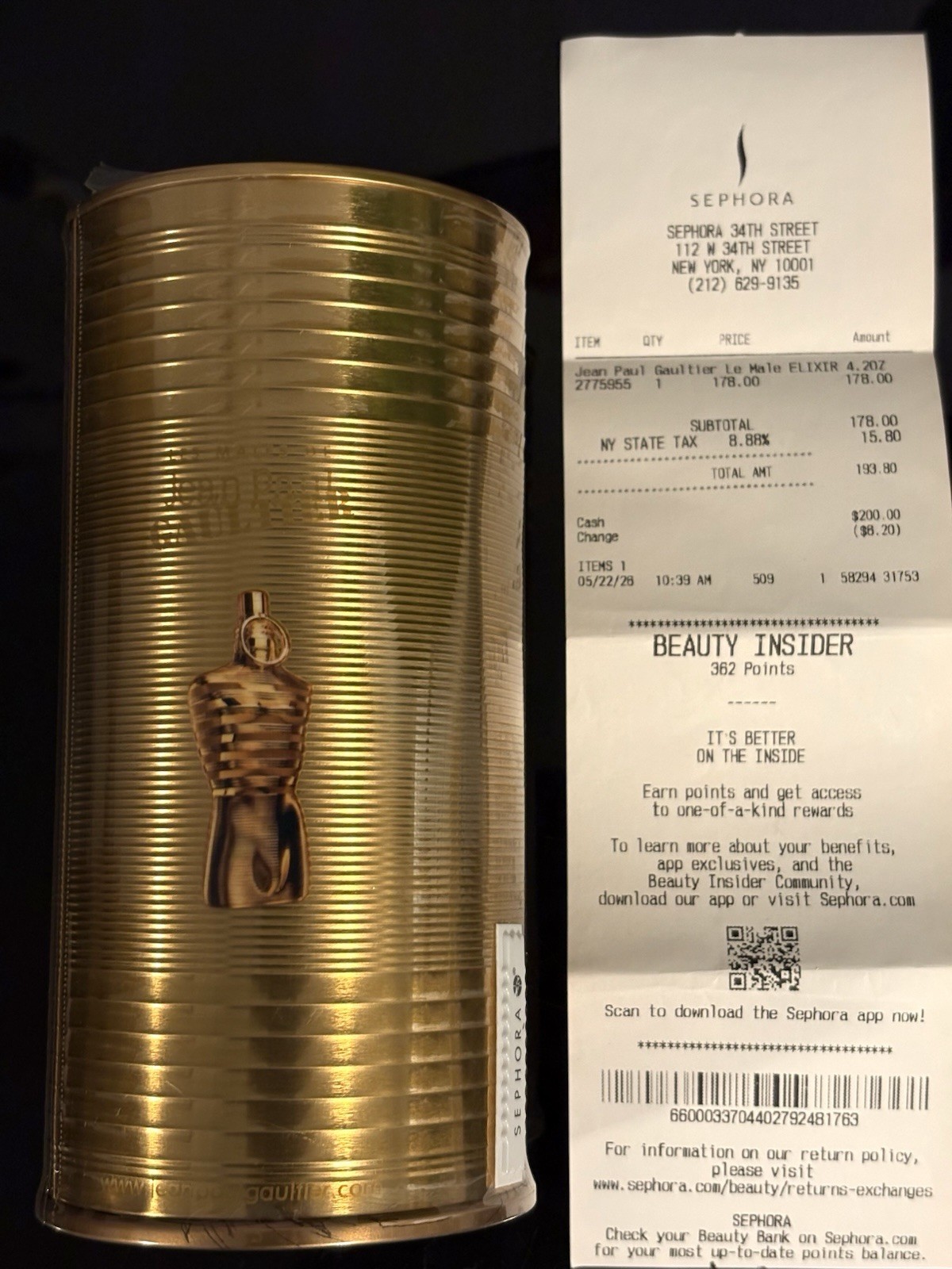 Jean Paul Gaultier Le Male Elixir Parfum Intense Spray 4.2 fl oz🔥