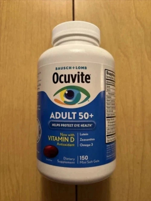 Bausch + Lomb Ocuvite Adult 50+ Eye Vitamin & Mineral 150 Softgels Exp 2027+