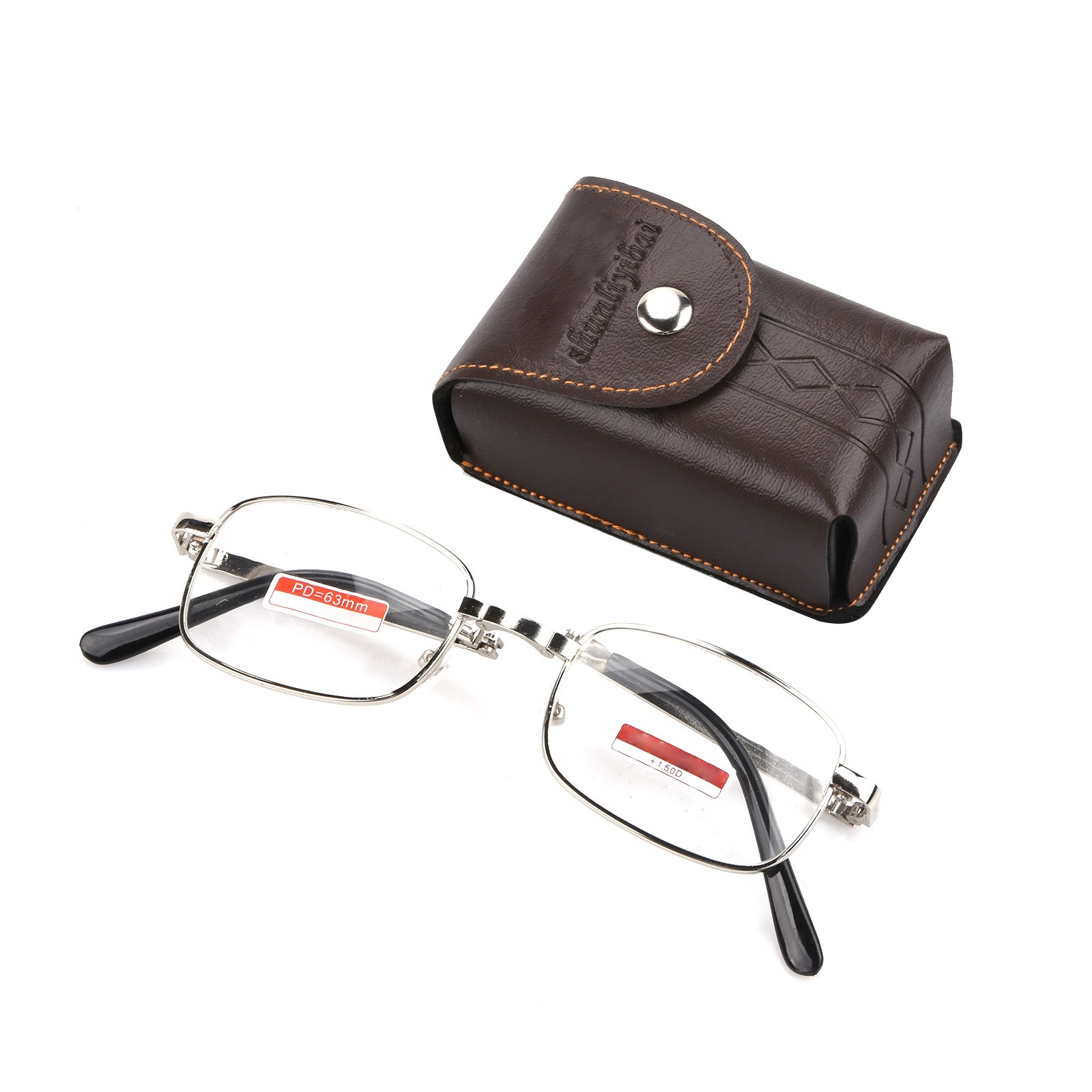 Unisex Fashion +150° Foldable Reading Glasses Presbyopia Glasses w/ Case yy