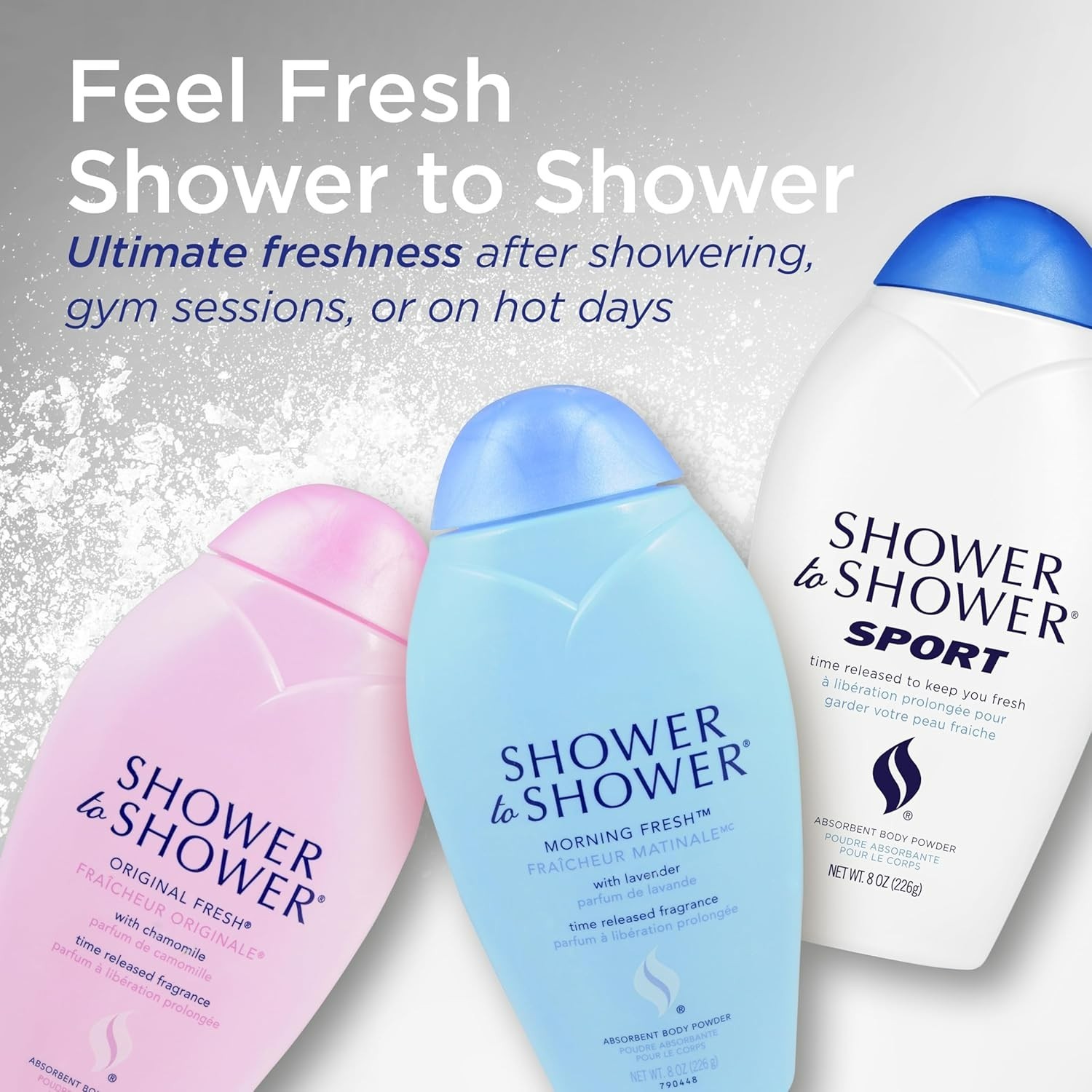 Morning Fresh Talc-Free Body Powder with Lavender – 8oz for Comfort & Freshness