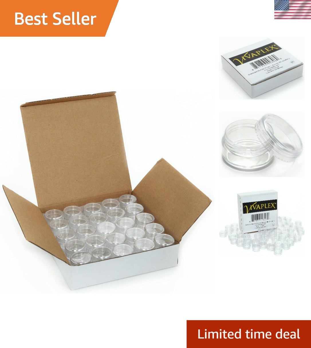50 Clear 5g Cosmetic Jars – Travel-Friendly Containers for Makeup & Crafts