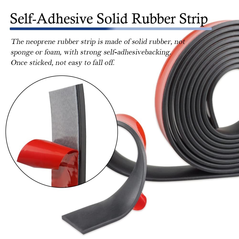 Tear-Resistant 10′ Neoprene Rubber Sheet with Adhesive Backing for DIY Crafting