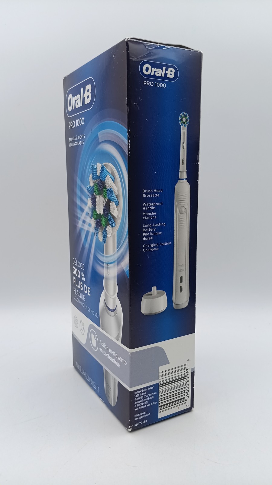 Oral-B Pro 1000 3 Mode Rechargeable Toothbrush Whete New