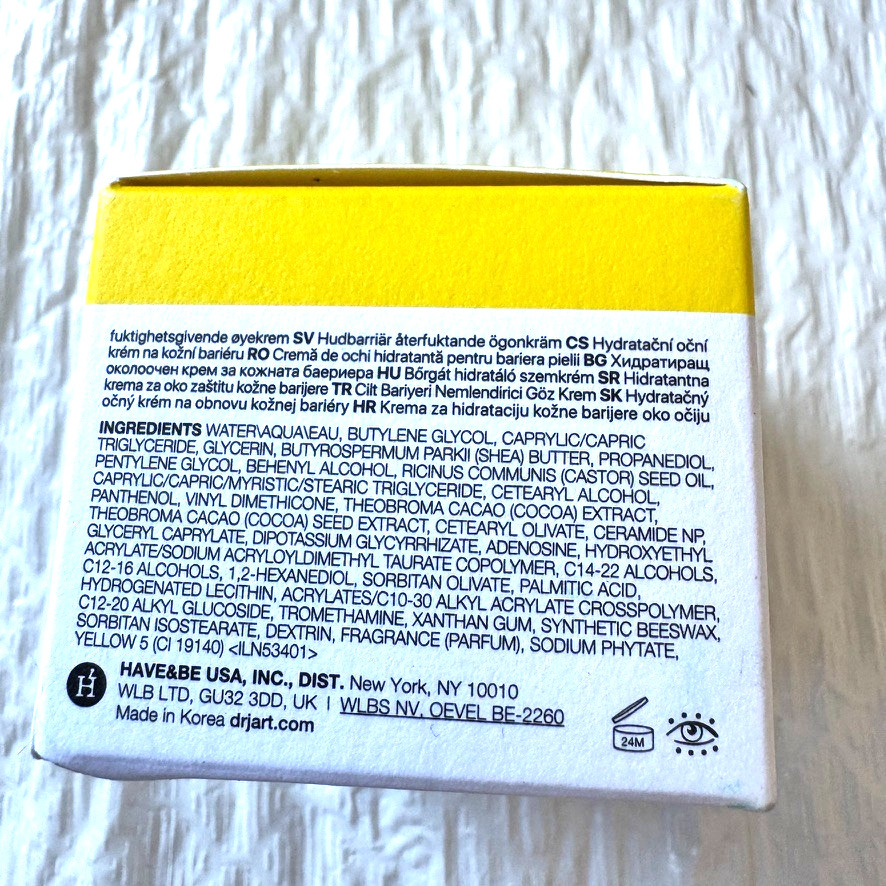 Dr. Jart+ Ceramidin Skin Barrier Moisturizing Eye Cream 0.5oz NIB SHIPS FREE