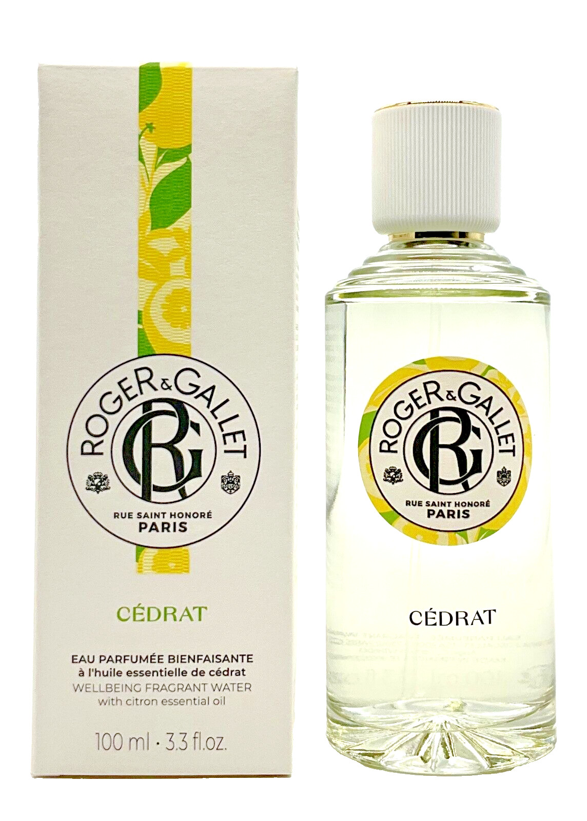 Cedrat by Roger & Gallet for Women 3.3oz Fresh Fragrant Water Spr New