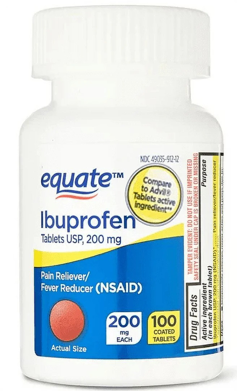 Ibuprofen USP 200 Mg Ibuprofen Tablets for Pain, 100 Coated Tablets