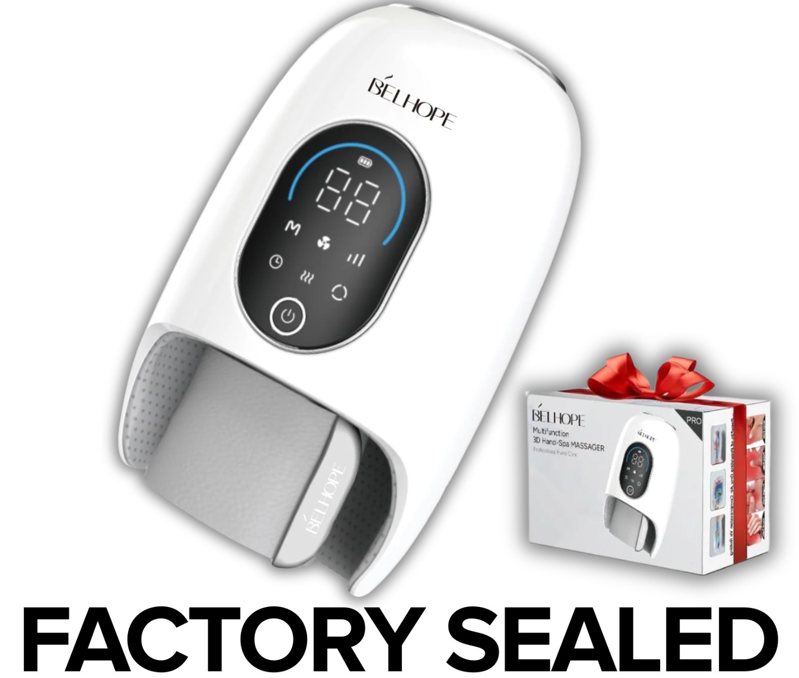 Cordless Hand Massager Pro 9 Modes w/Hot + Cold Therapy SEALED
