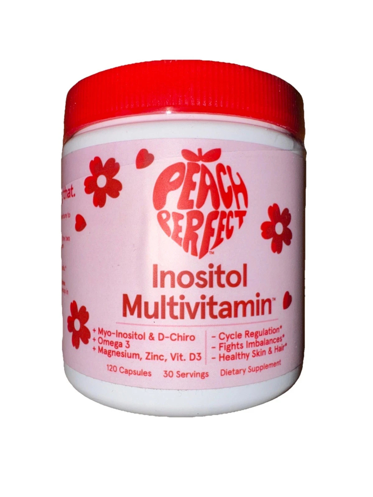 Peach Perfect Inositol Multivitamin, 120 Capsules