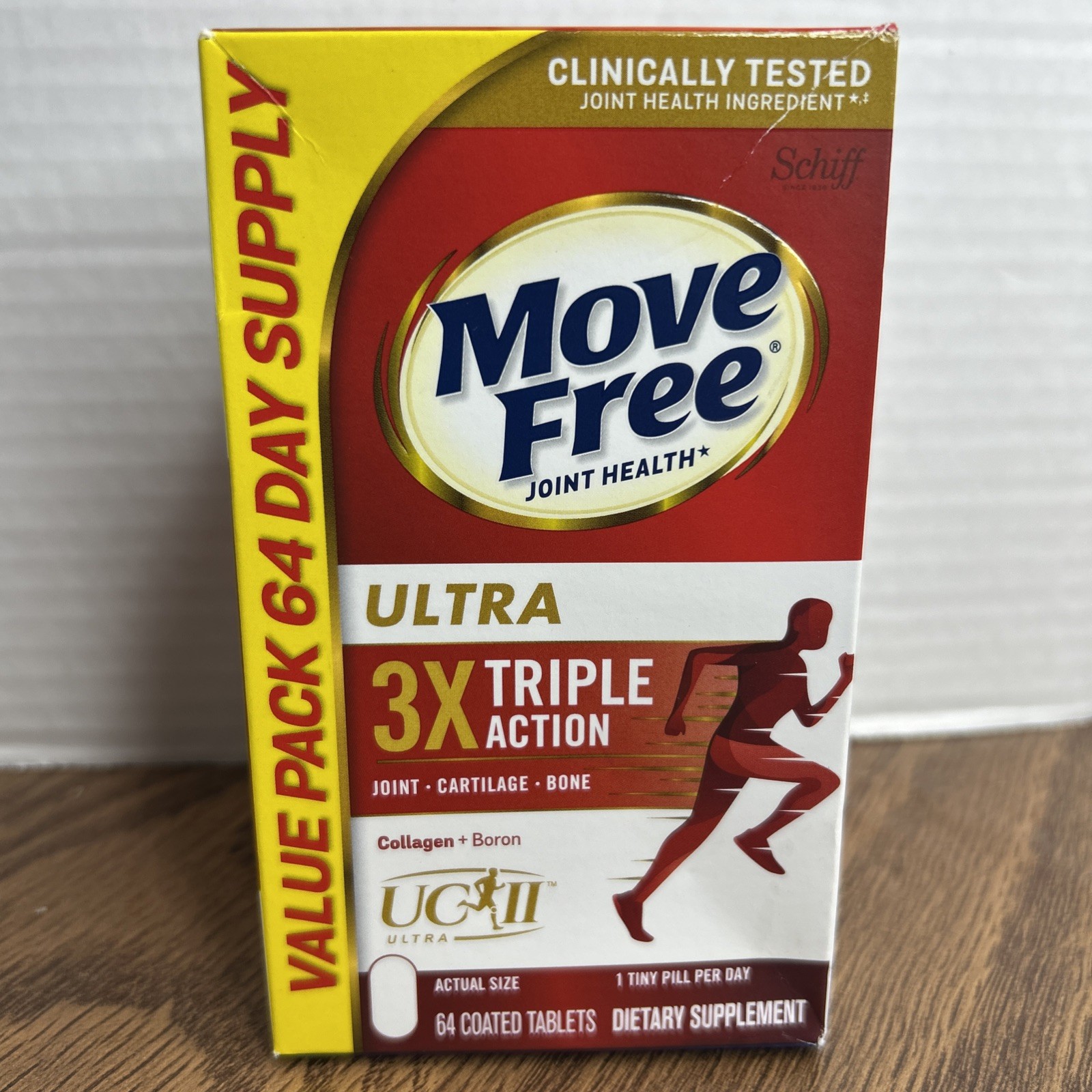 Move Free Ultra Triple Action Joint Support Supplement 64 Tablets – 08/2028