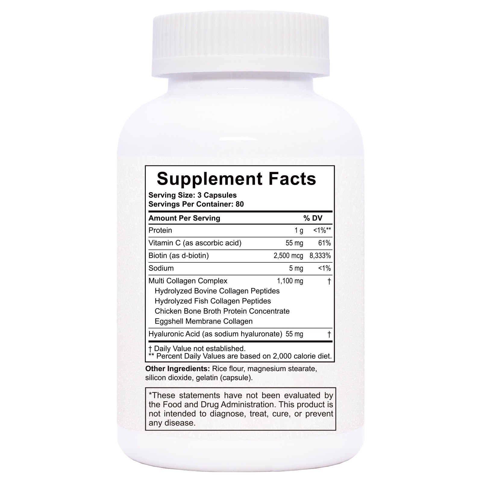 Type I, II, III, V, X Multi Collagen 240 Capsule Supplement for Women Men NEW