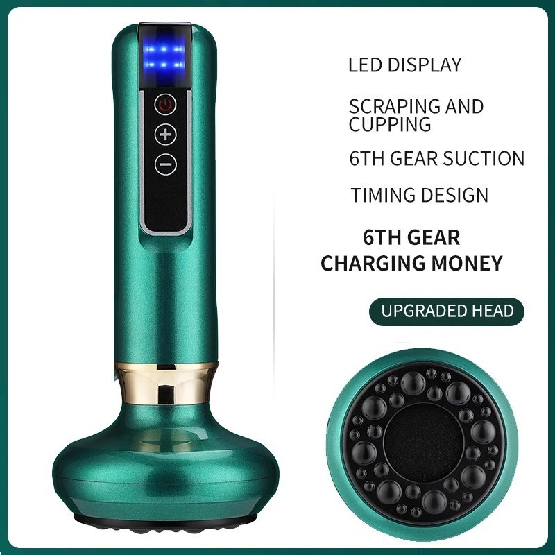Smart Heating Vacuum Cupping Massager Meridian Gua Sha Cellulite Therapy