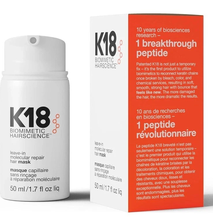 Original K18 Biomimetic Hair science Leave-in Molecular Repair Hair Mask 50ml