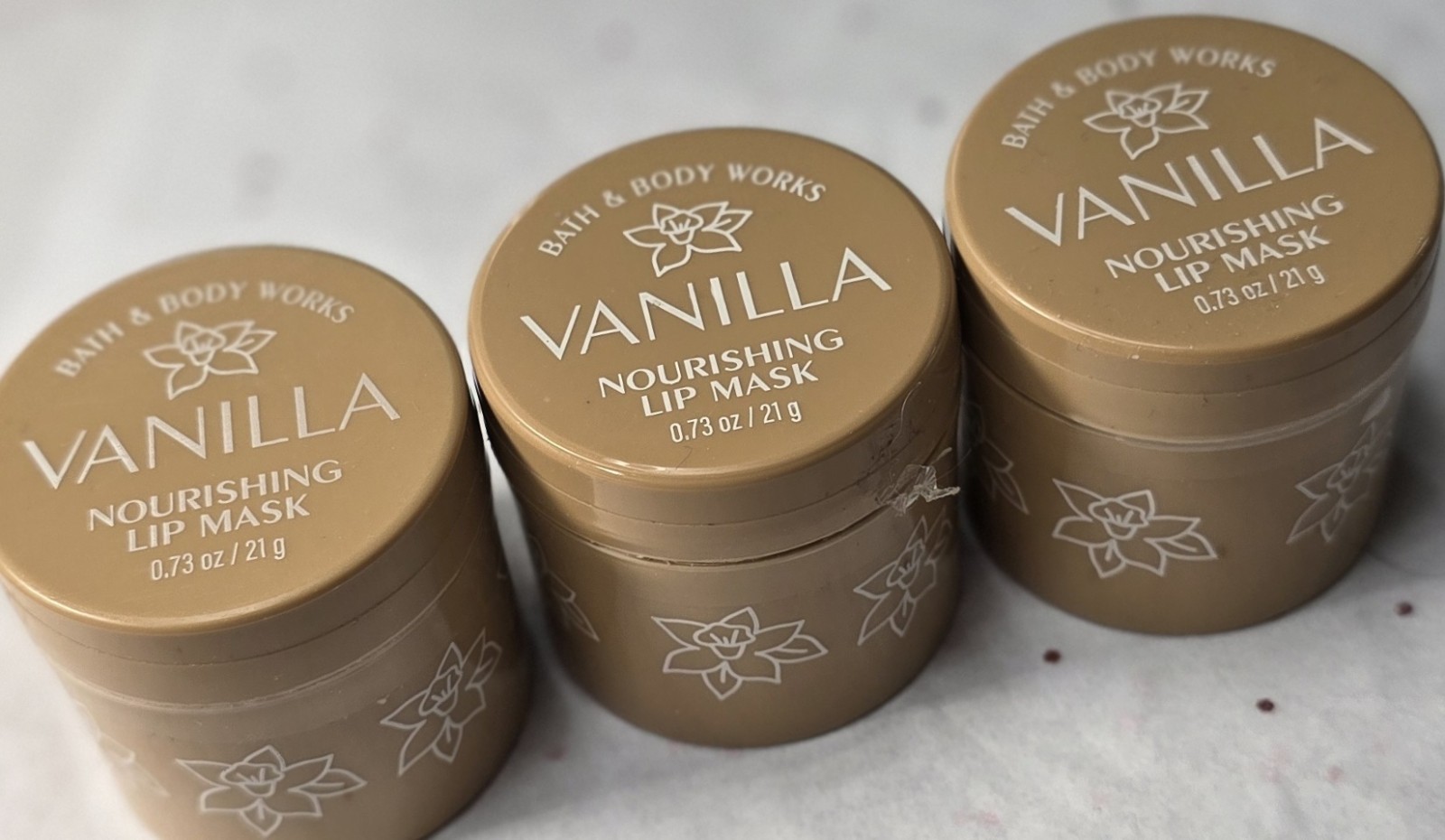 Lot of 3 Vanilla Nourishing Lip Mask 0.73 oz SEALED Bath & Body Works