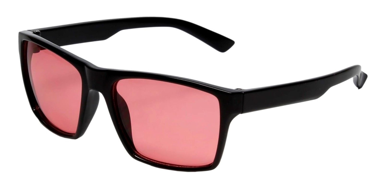 Calabria Sunglasses for Men & Women, Acetate Frame Black/FL-41 Pink Mirror, UV40