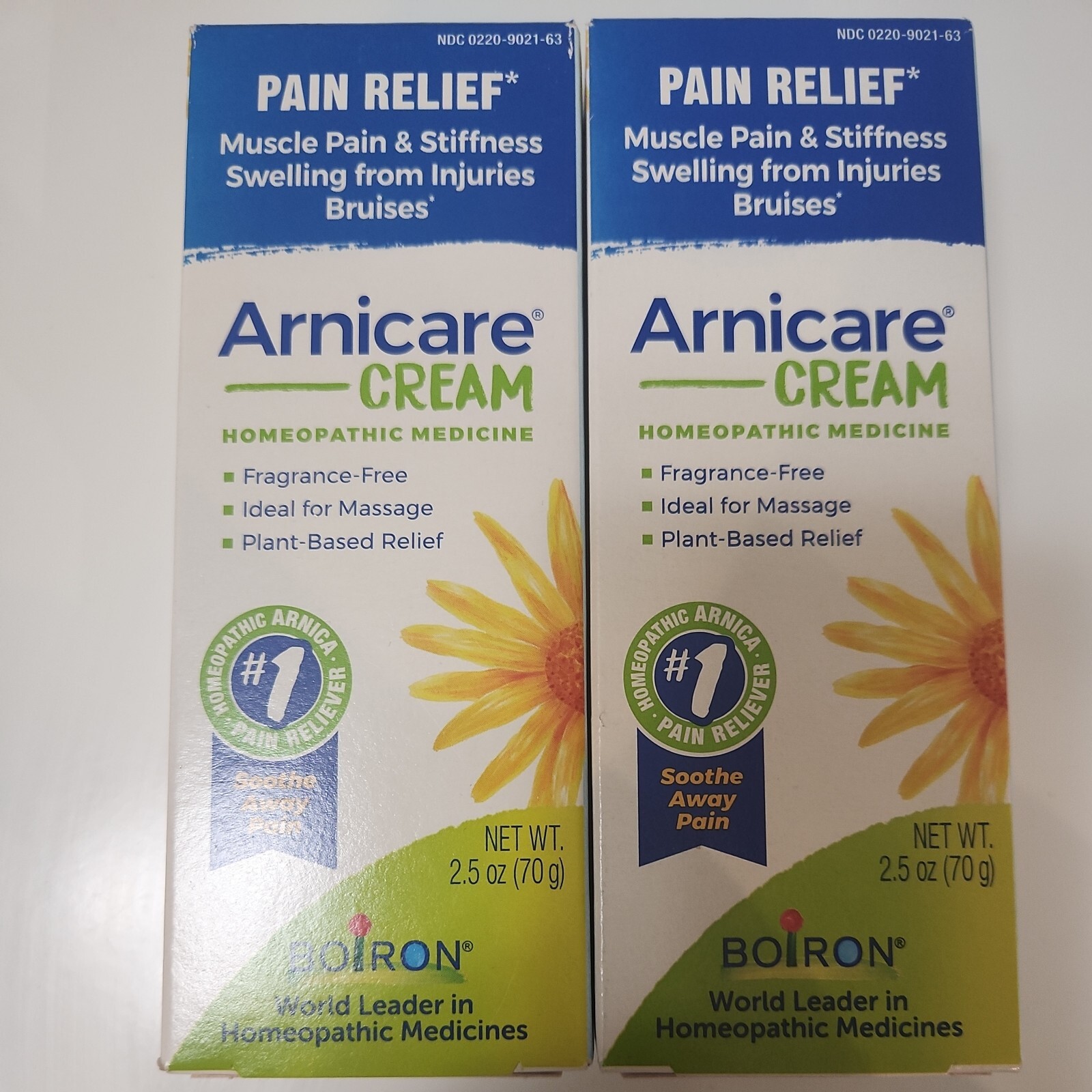 Boiron Arnicare Cream Homeopathic Medicine for Pain Relief 2.5oz x2 Exp 2025+