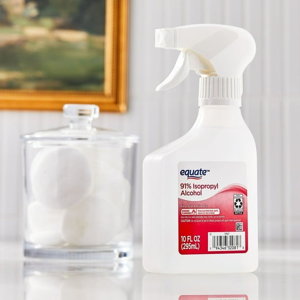 Isopropyl Alcohol First Aid Antiseptic Equate 91%, 10 fl oz(2 PACK)