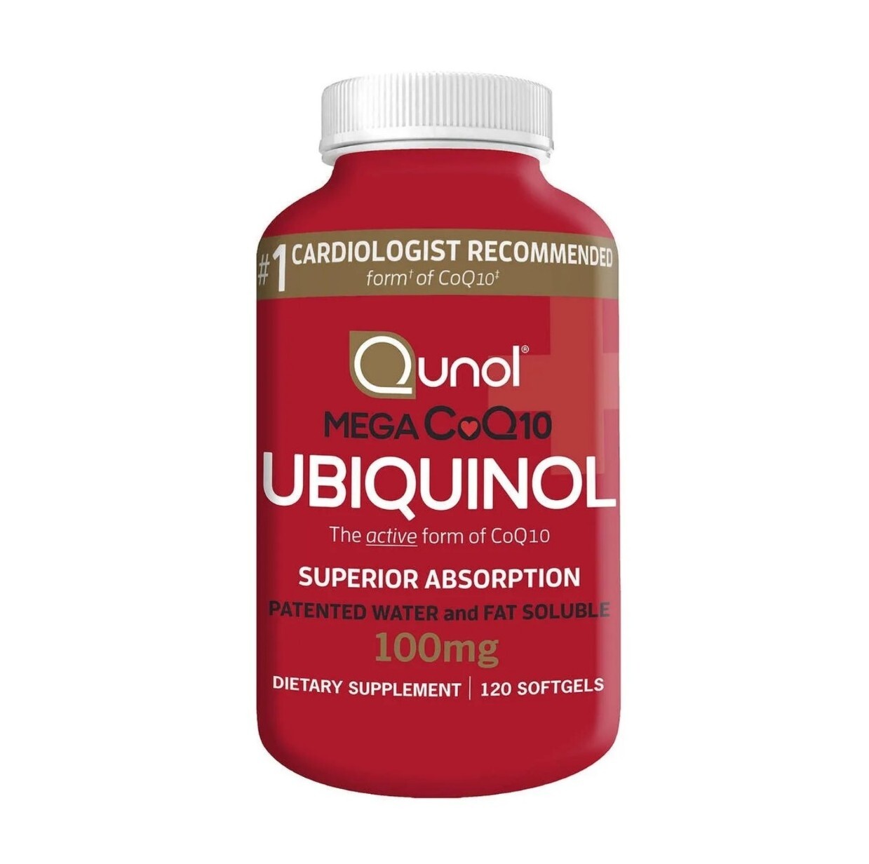 Qunol Mega CoQ10 Ubiquinol 100 mg., 120 Softgels, exp 10/2026 or better
