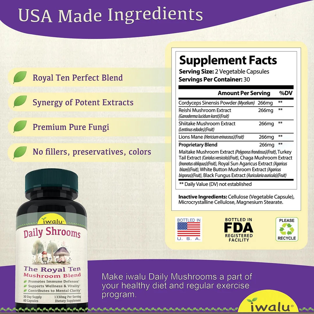 Turkey Tail Supplement | Best Supplement Capsule Pill Men Women FREE SHIP