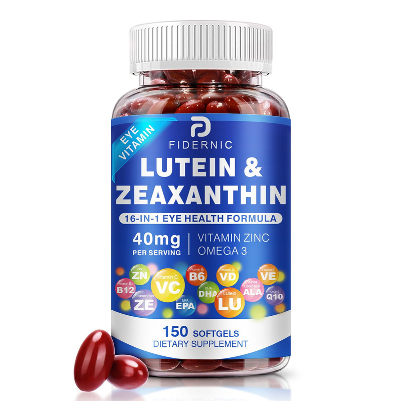 Fidernic Lutein And Zeaxanthin Supplement – Areds 2 Plus Eye Vitamins 40 Mg