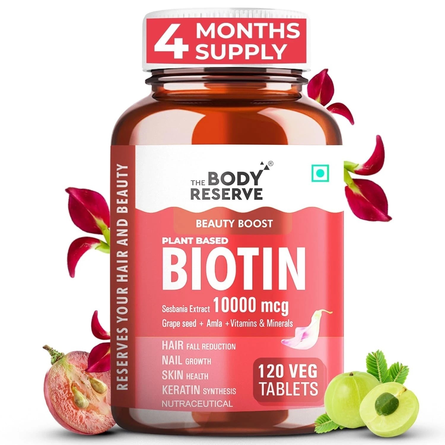 The Body Reserve Plant Based Biotin Tablets – 120 Veg Tablets