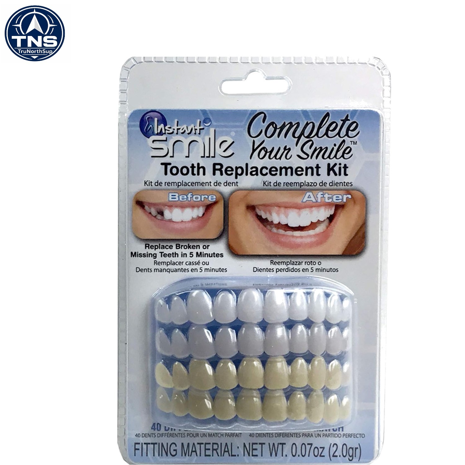Complete Your Smile Temporary Tooth Replacement Kit Adult 4 Shades Realistic …