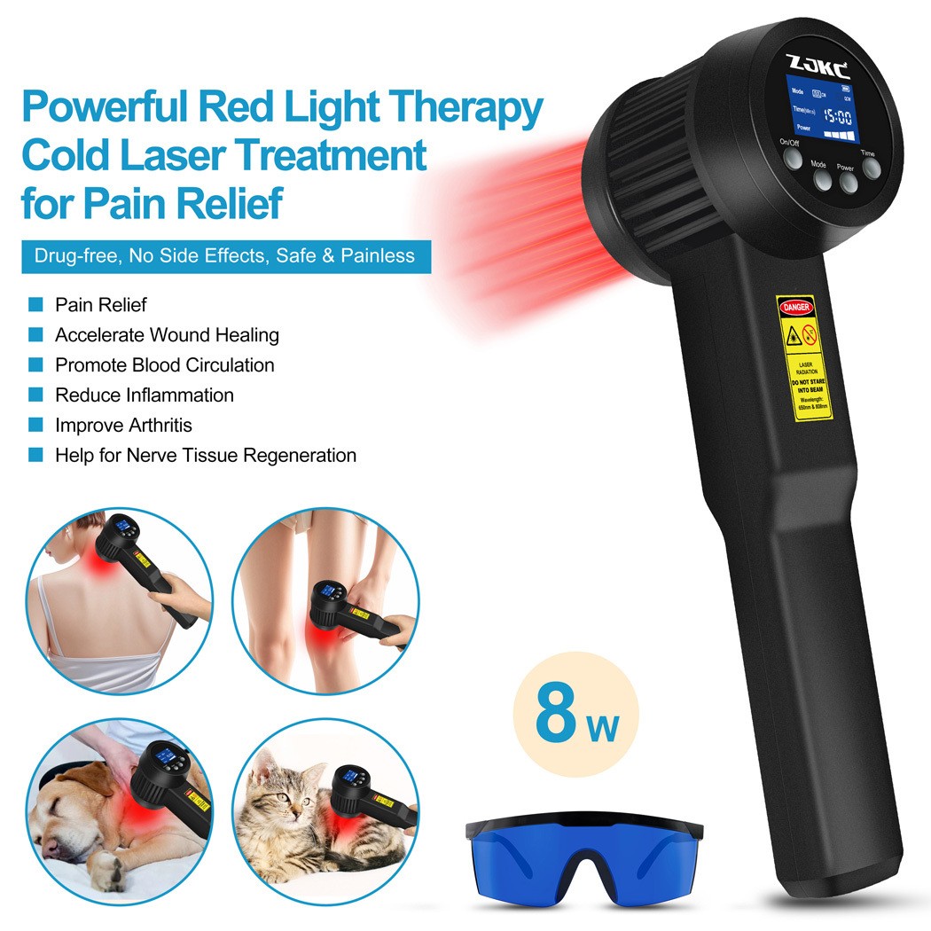 8W Physiotherapy Laser for Muscle Aches Handheld Laser Treatment for Body Pain