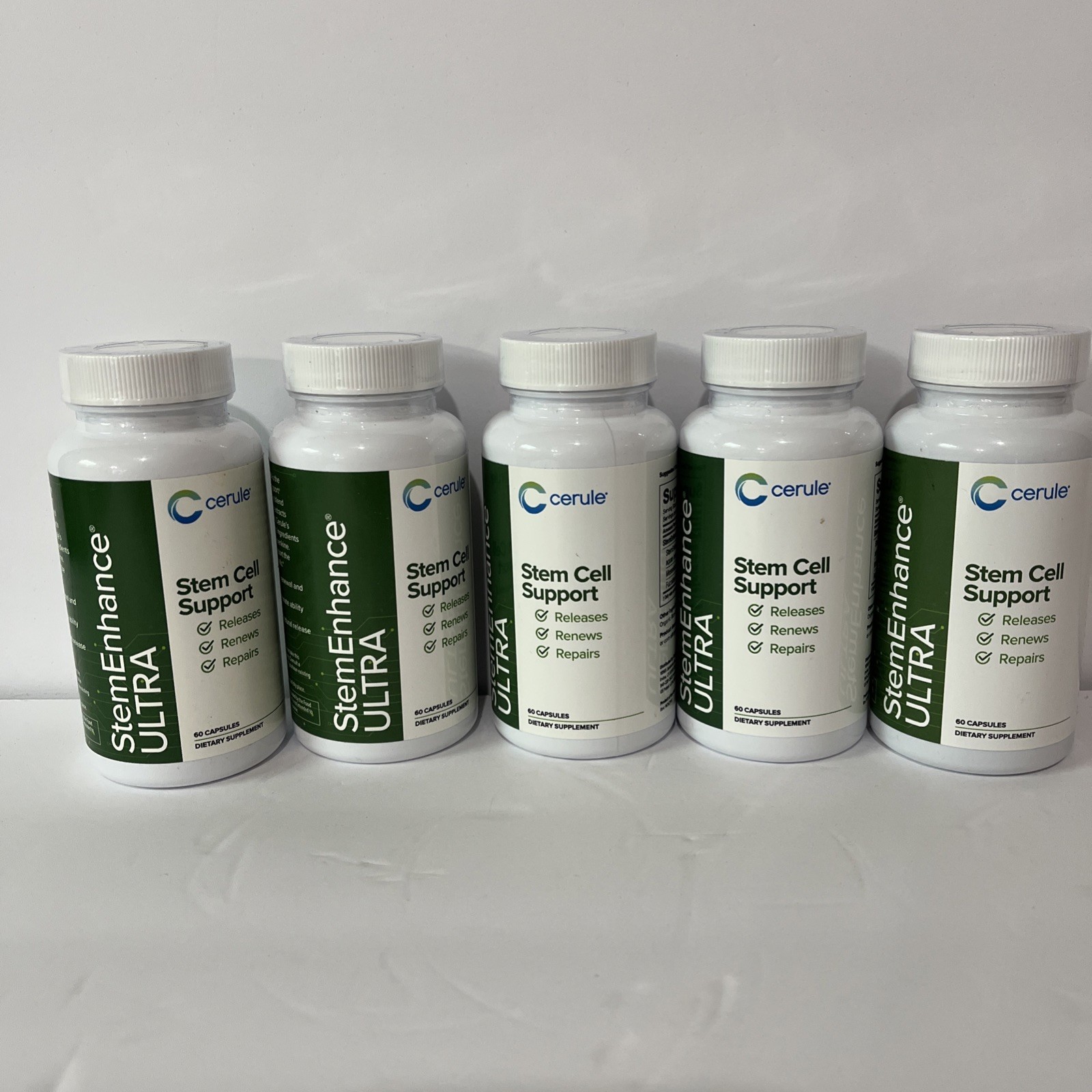 5 Sealed Bottles Cerule Stem Cell Support Dietary Supplement Expires 2026