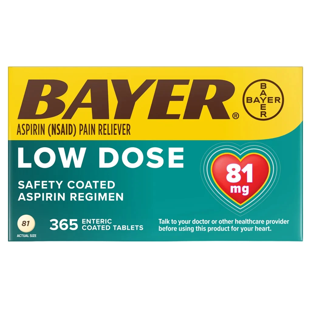 Bayer Aspirin Regimen Low Dose 81 mg., 365 Enteric Coated Tablets