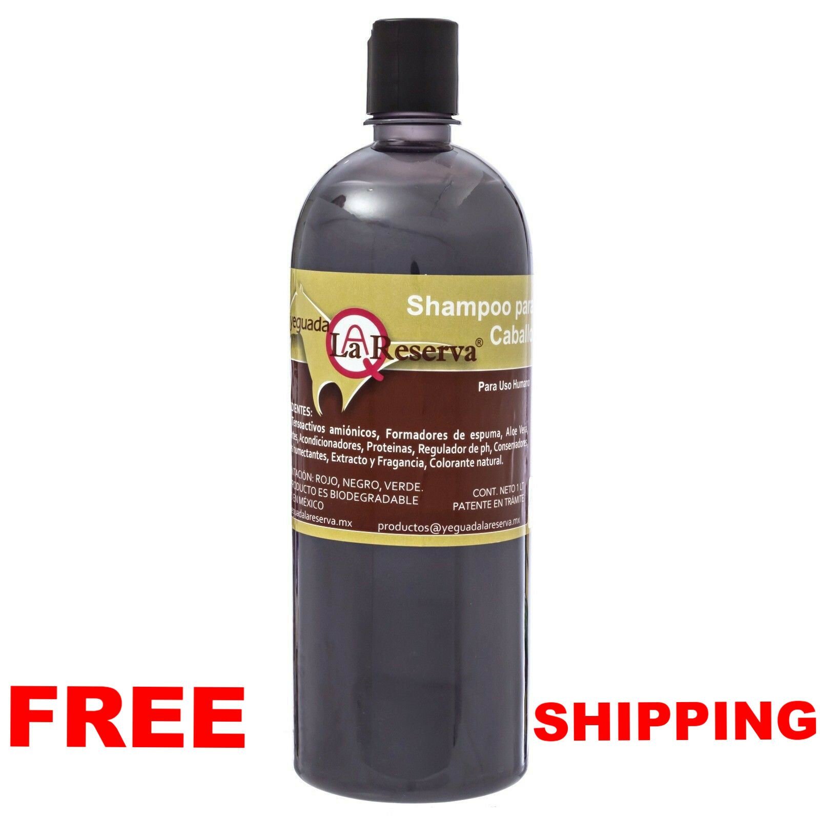Yeguada la Reserva Shampoo 33.8 Oz (1L) Natural Hair Loss Prevention Dark Hair