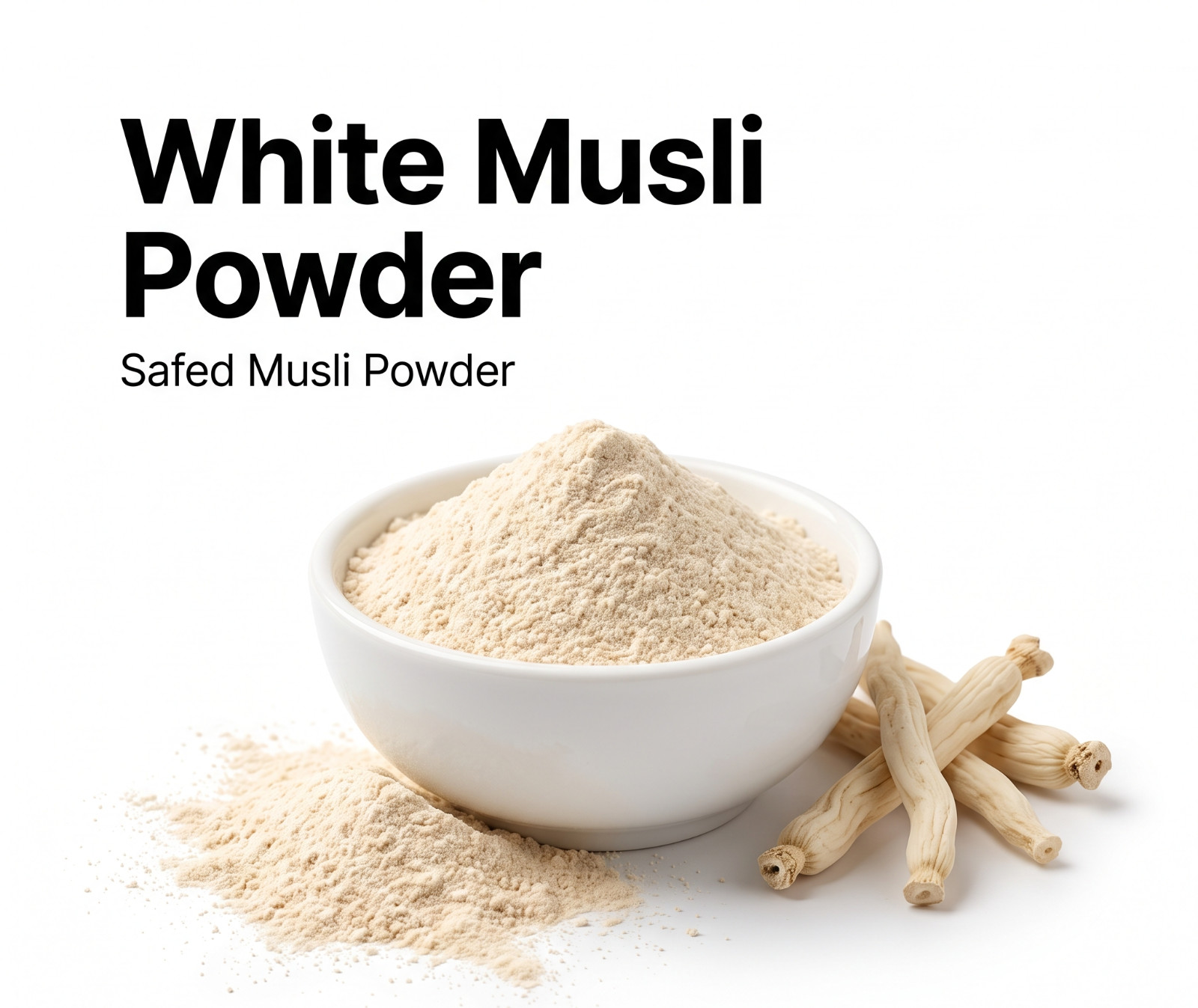 Organic Safed Musli White Musali Powder Chlorophytum Borivilianum Sexual Health