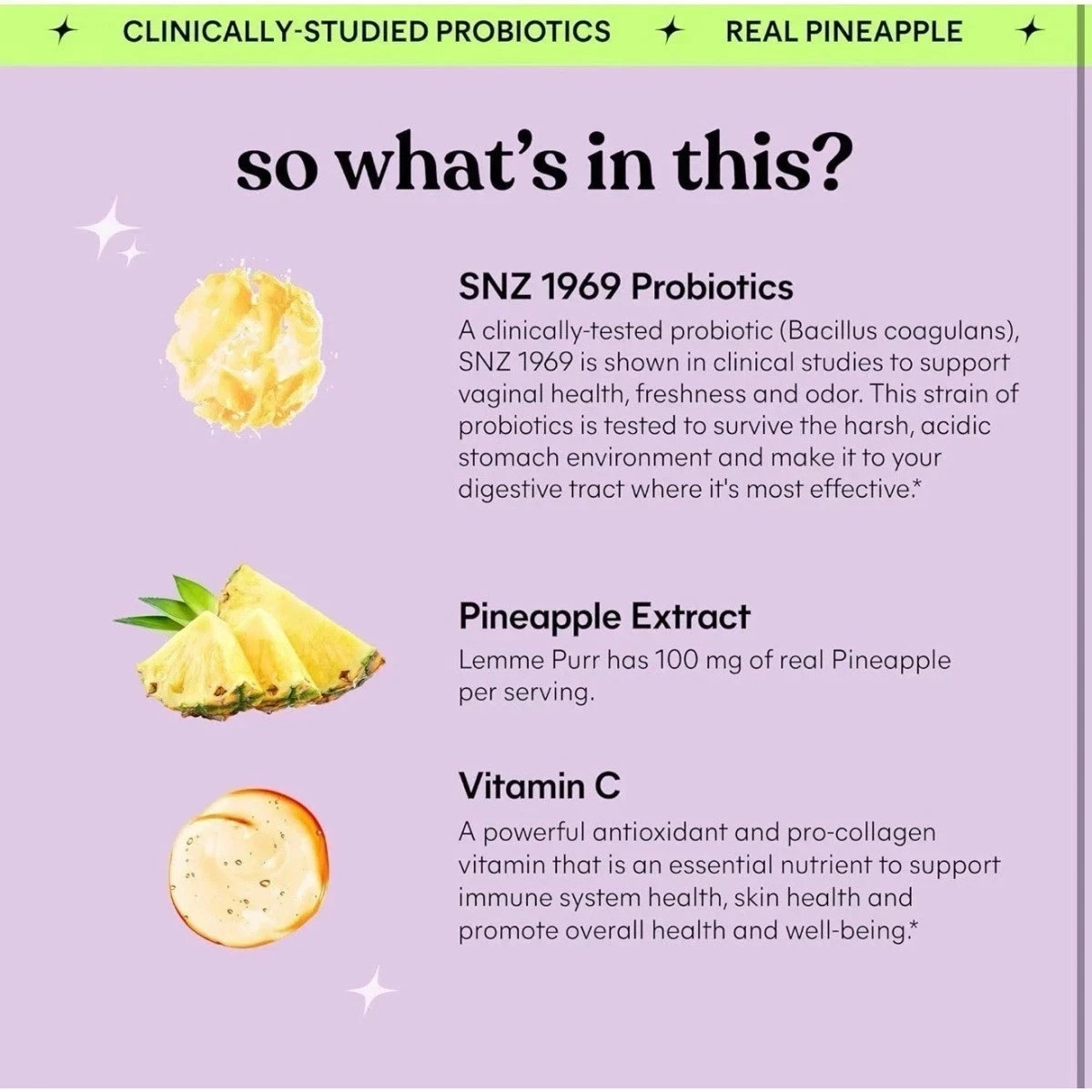 Lemme Purr Vaginal Probiotic Gummies,Balanced pH &Healthy Odor Support for Women