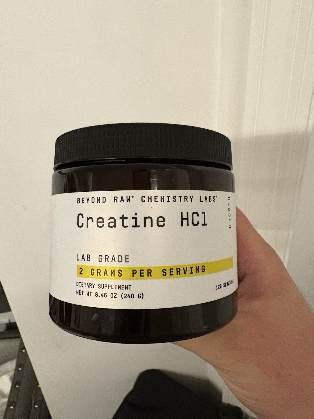 Beyond Raw Creatine HCl 240g (120 Servings) Lab Grade Sealed 05/2026
