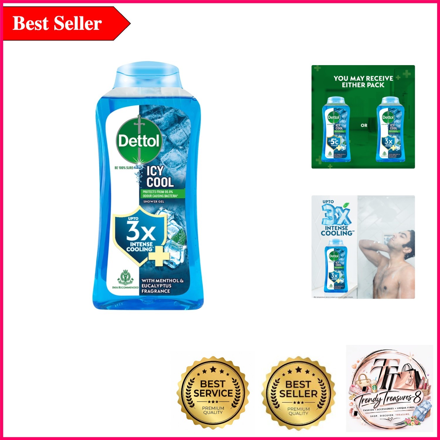 Reckitt Benckiser Cool Menthol & Eucalyptus Body Wash – 250ml