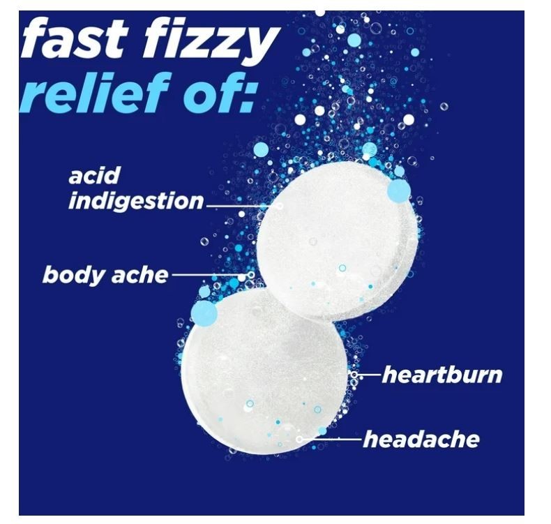 Alka-Seltzer Effervescent Tablets Original Flavor, Fast Multi-Symptom Relief …