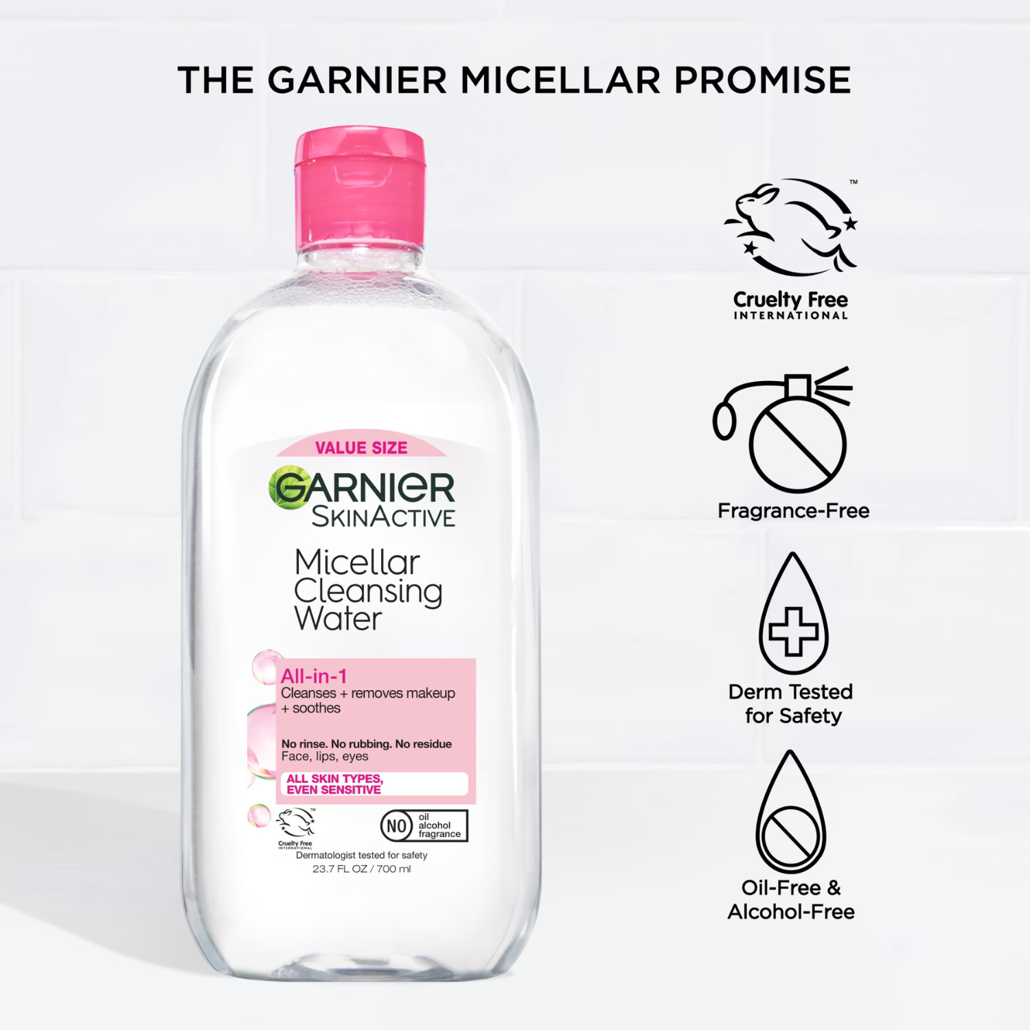 Garnier Micellar Cleansing Water Makeup Remover & Face Wash 23.7 oz